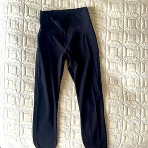 Lululemon black leggings, mesh detail in leg